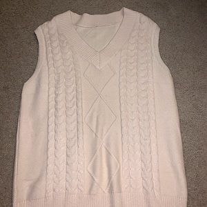 Amazon, large, cream/white, sweater vest